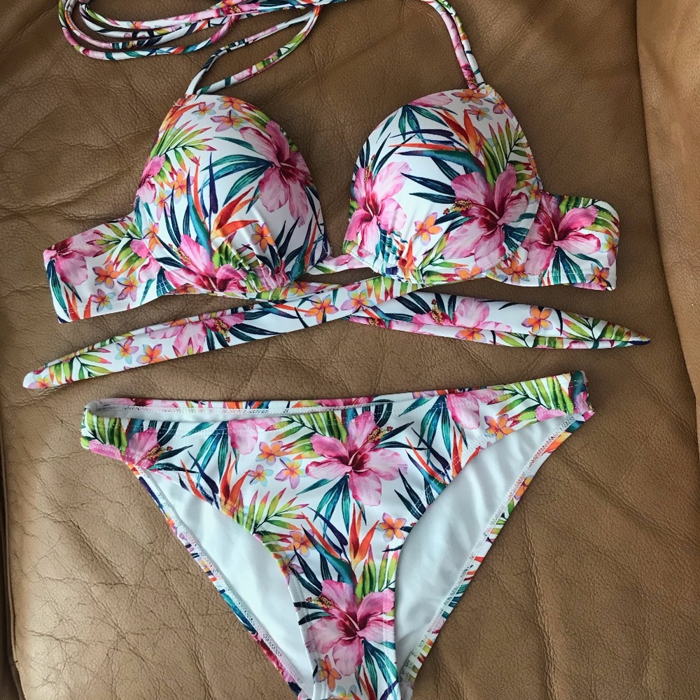 Aeropostale LLD Floral Push-up Bikini Set